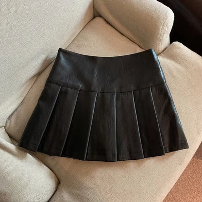Faux Leather Mini Skirt