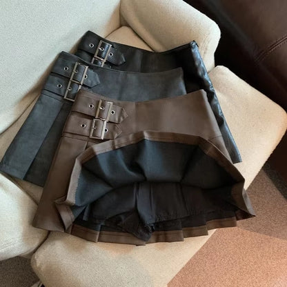 Faux Leather Mini Skirt