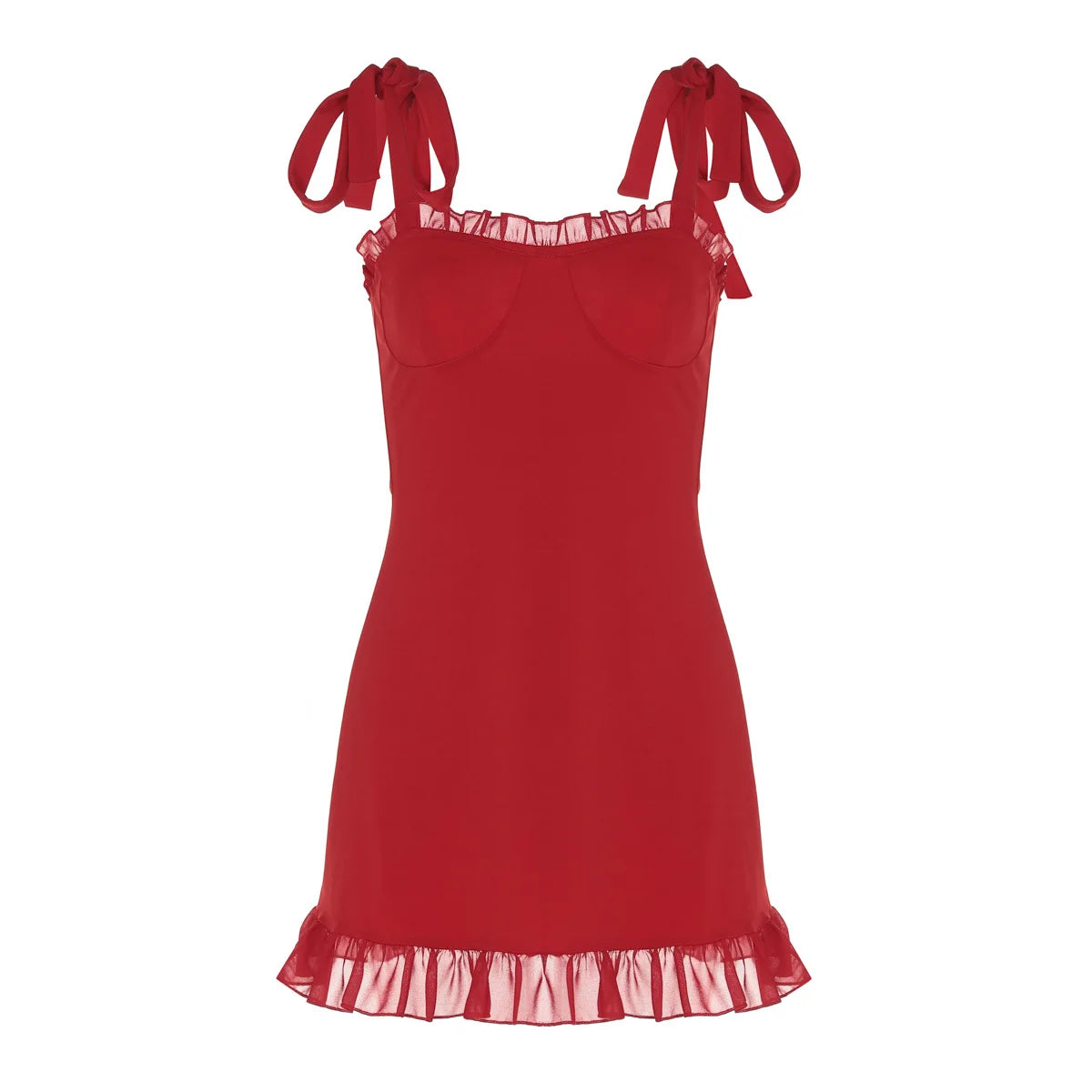 Shoulder tie Mini dress