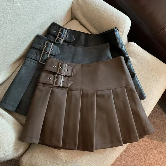 Faux Leather Mini Skirt